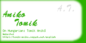 aniko tomik business card