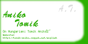 aniko tomik business card